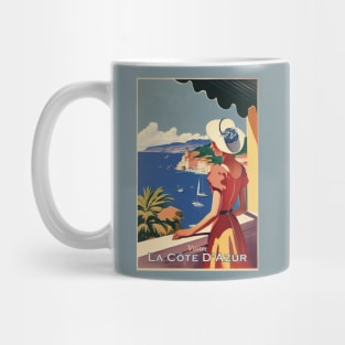 Cote D'Azur Vintage Travel Poster Mug